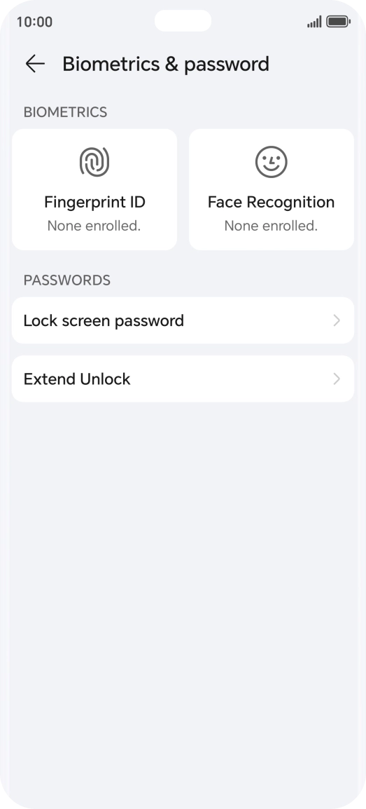 Press Fingerprint ID.