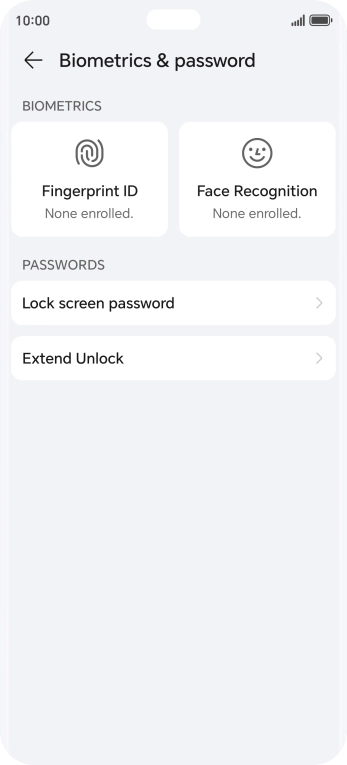Press Fingerprint ID.