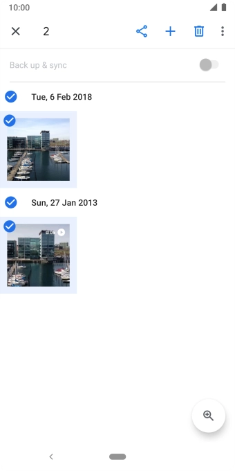 Press the share icon.