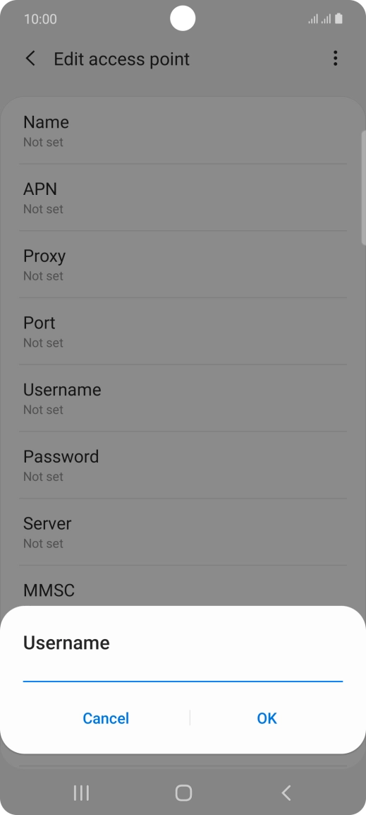 Key in eesecure and press OK.