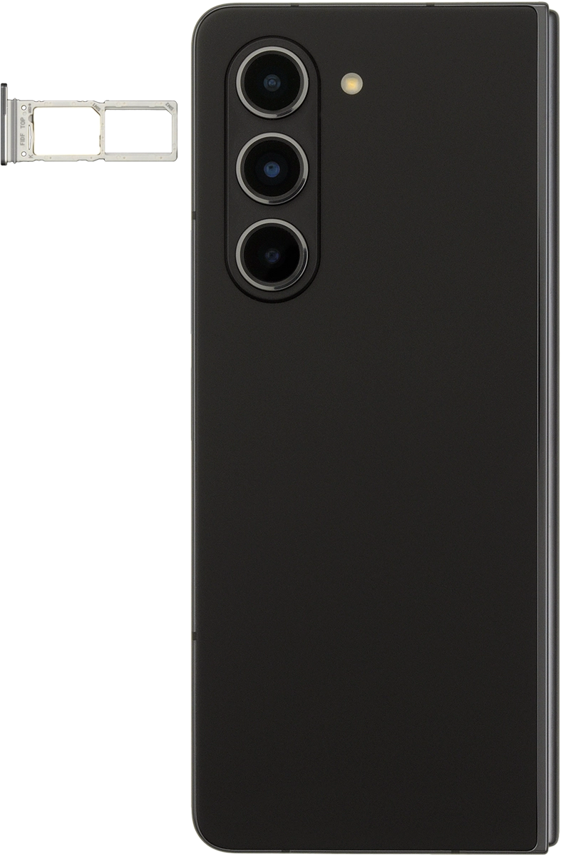 Turn your SIM so the angled corner of the SIM matches the angled corner of the second SIM holder and place your SIM in the SIM holder.