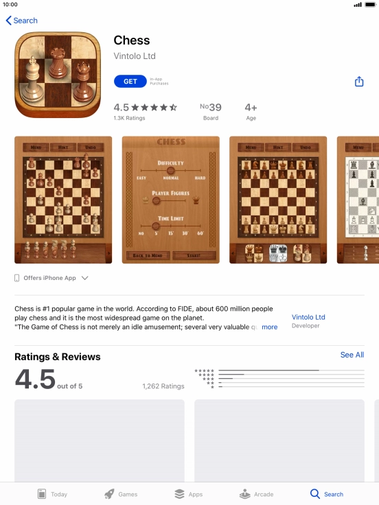 Press GET and follow the instructions on the screen to install the app.
