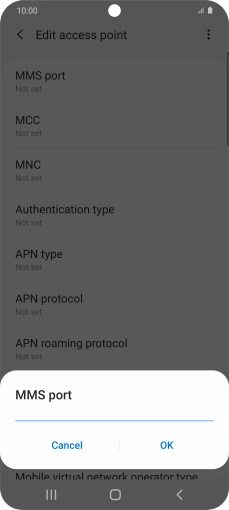 Key in 8080 and press OK.