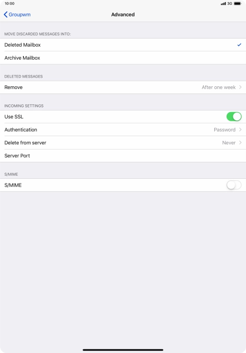 Press the indicator next to 