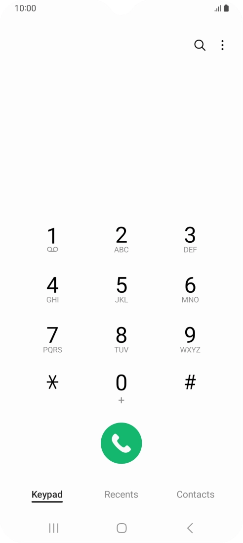 Press the menu icon.