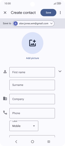 Press the address book drop down list.