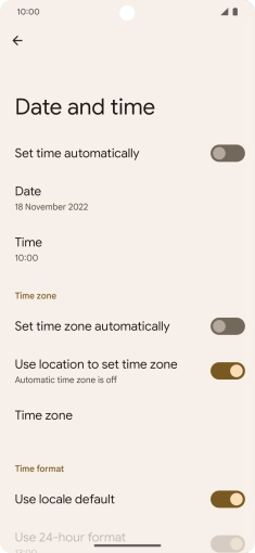 Press the indicator next to 
