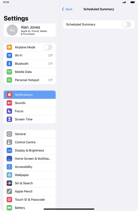 Press the indicator next to 