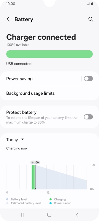 Press Power saving.