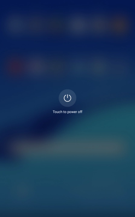Press Touch to power off.