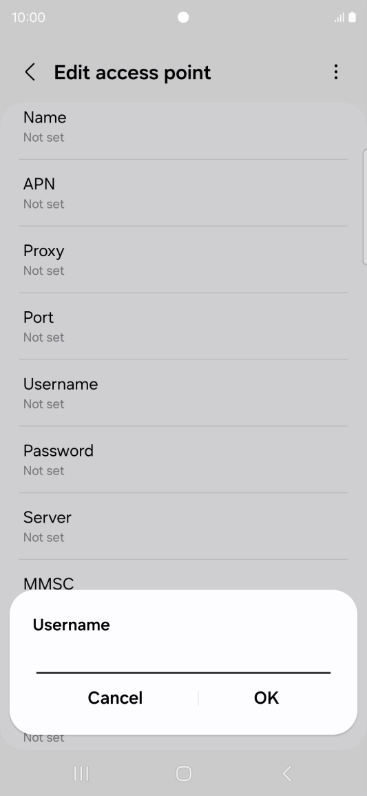 Key in eesecure and press OK.
