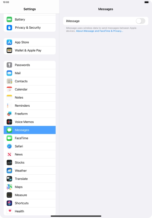 Press the indicator next to 