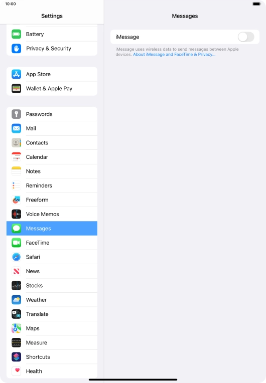 Press the indicator next to 
