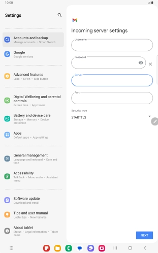 Press the field below 
