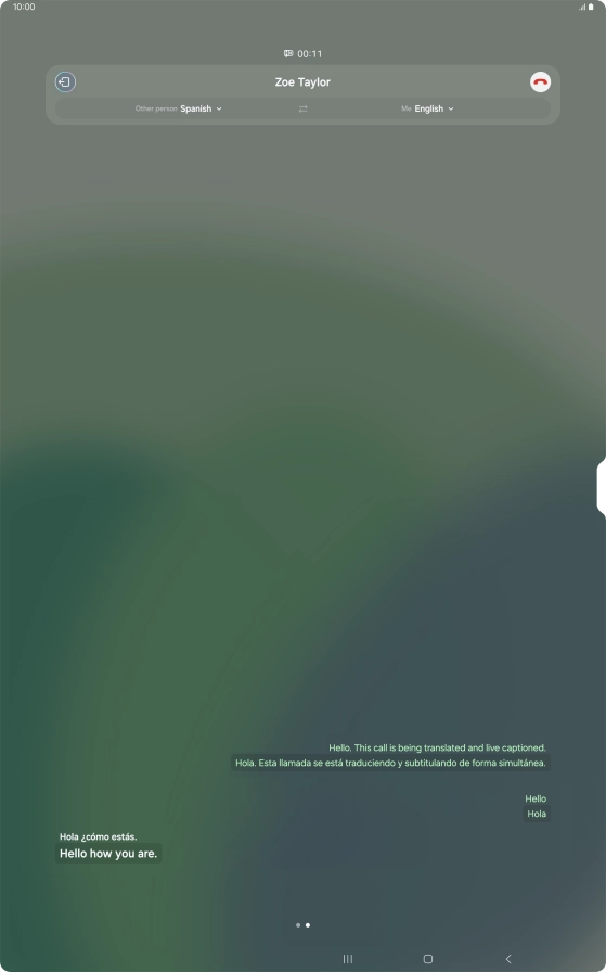 Say the required word or phrase and wait for the translation.