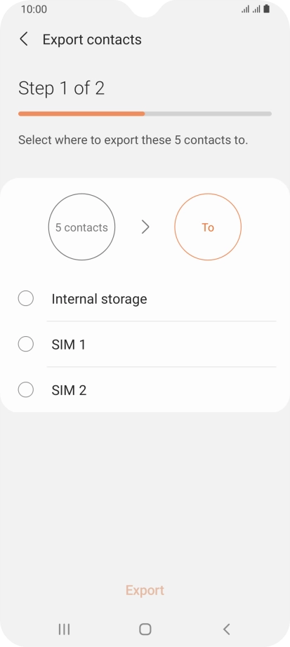 Press the required SIM.