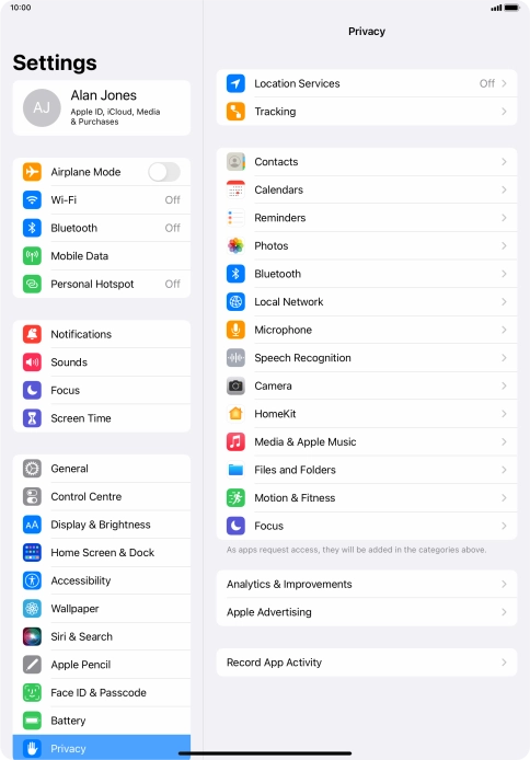 Press Record App Activity.