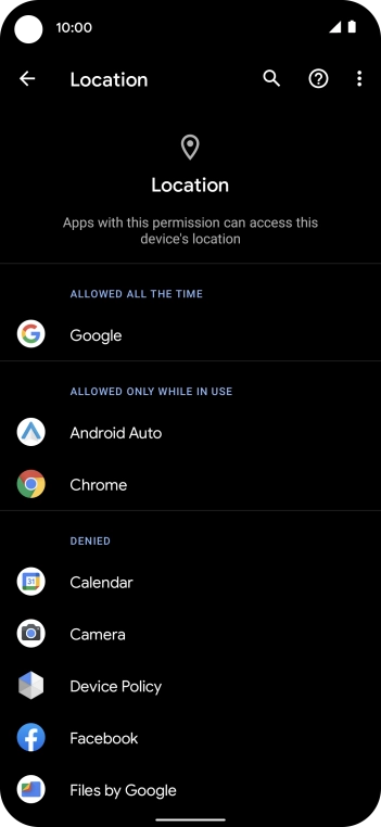 Press the required app.