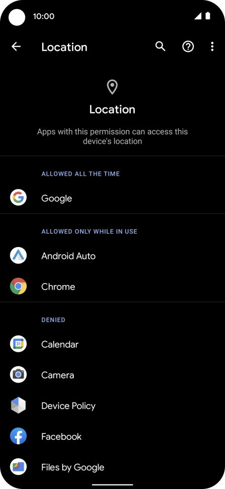 Press the required app.