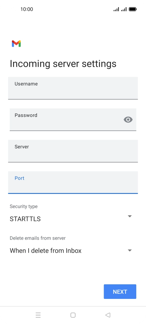 Press the drop down list below 