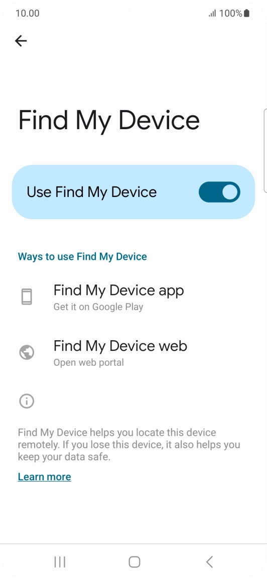 Press the Home key to return to the home screen.