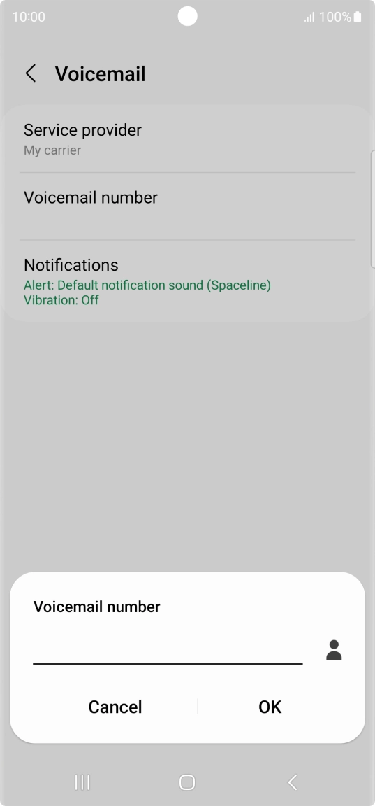 Key in +447953222222 and press OK.