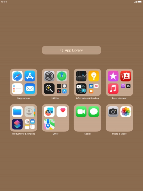 Press the required app.
