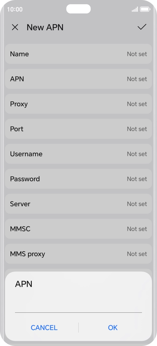 Key in everywhere and press OK.