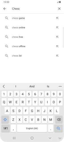 Key in the name or subject of the required app and press the search icon.