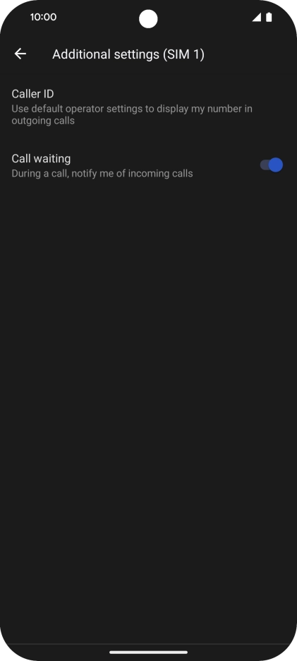 Press the indicator next to 