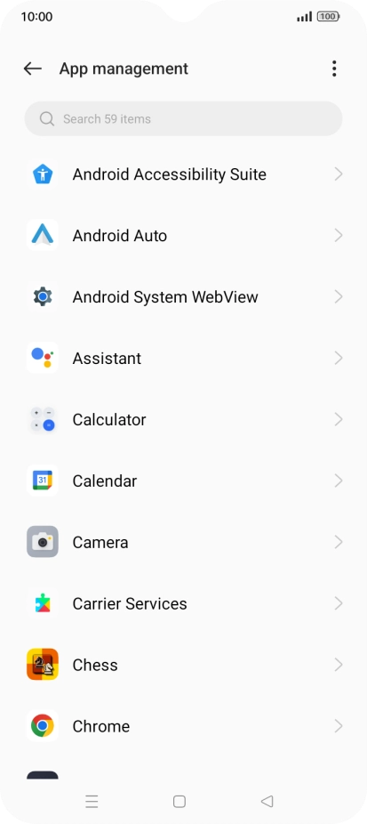 Press the required app.