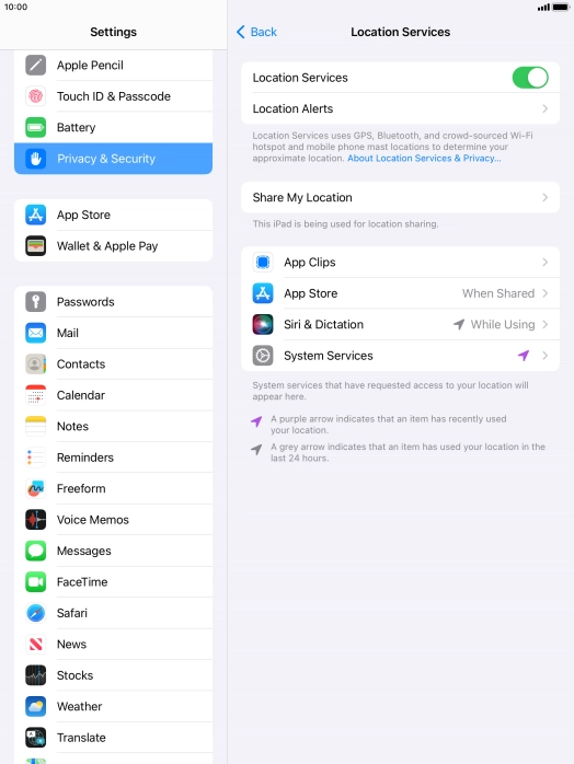 Press the required app.