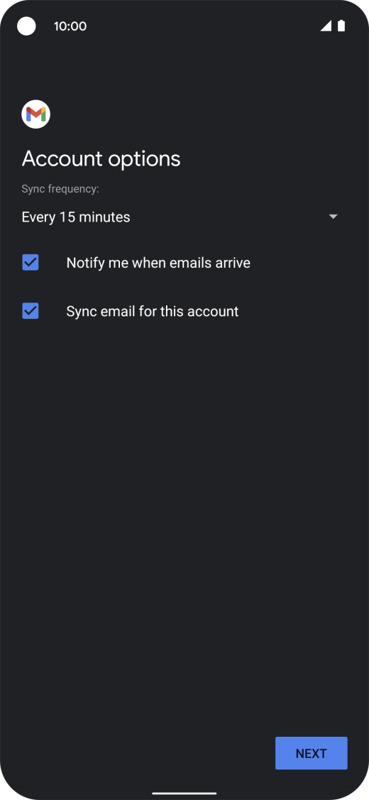 Press the drop down list below 