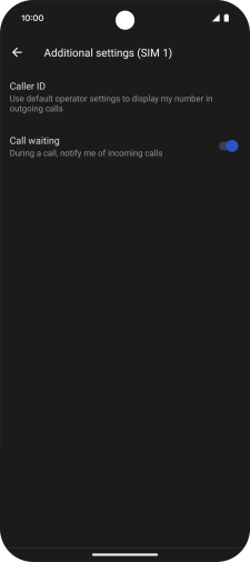 Press the indicator next to 