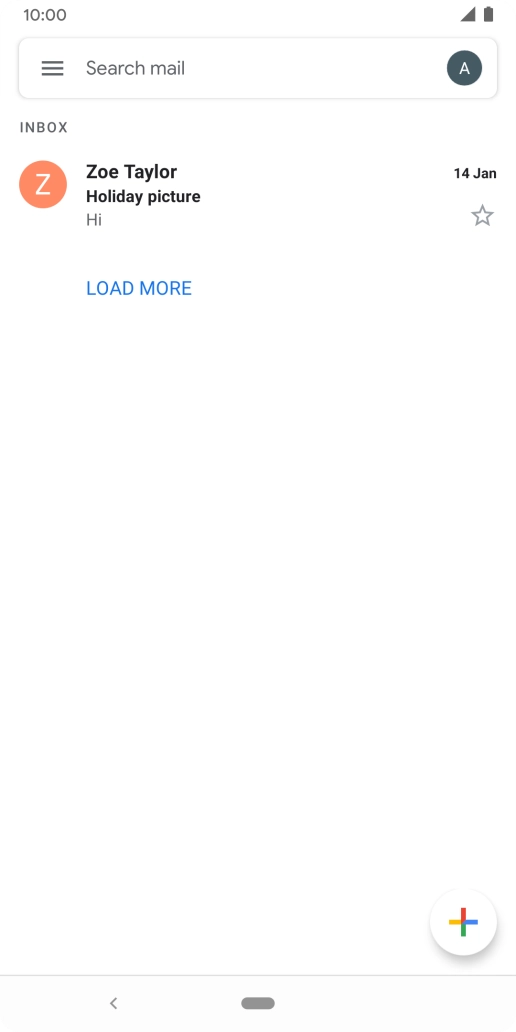 Press the email account icon.