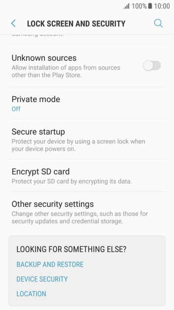 Press Other security settings.