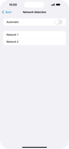 If you turn off the function, press the required network.