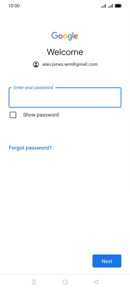 Press the field below 