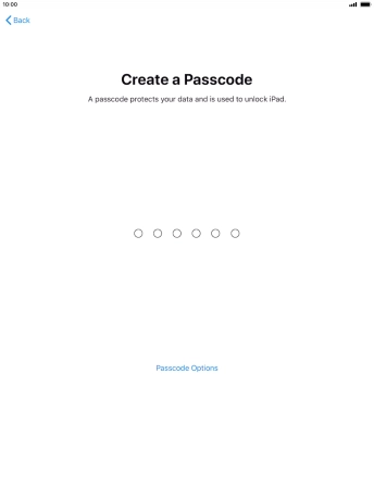 Press Passcode Options.