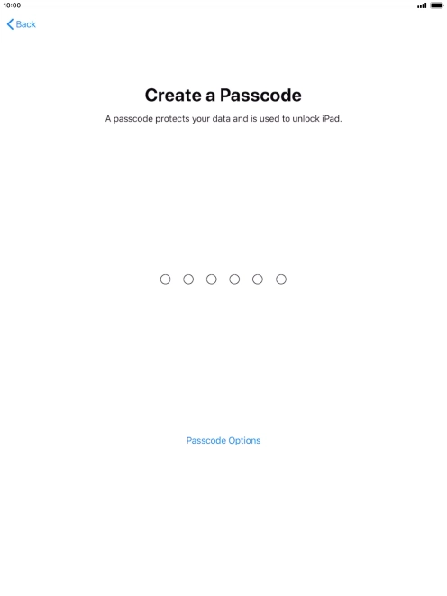 Press Passcode Options.