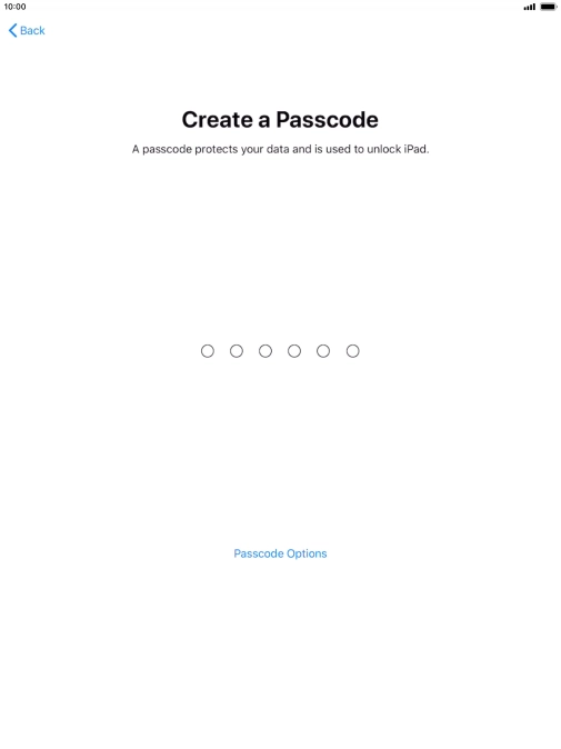 Press Passcode Options.