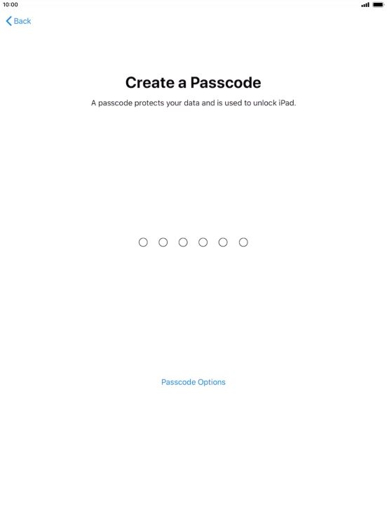 Press Passcode Options.