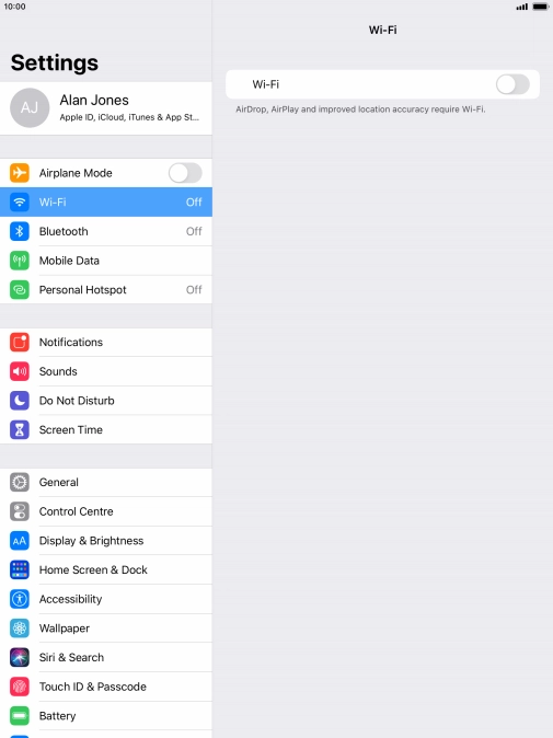 Press the indicator next to 