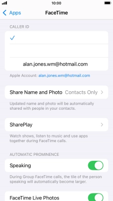 Press the required setting below 