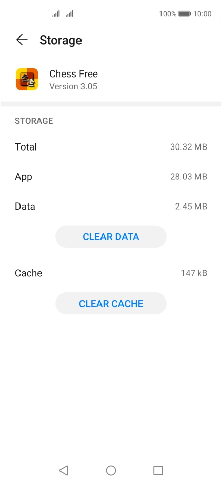 Press CLEAR CACHE.