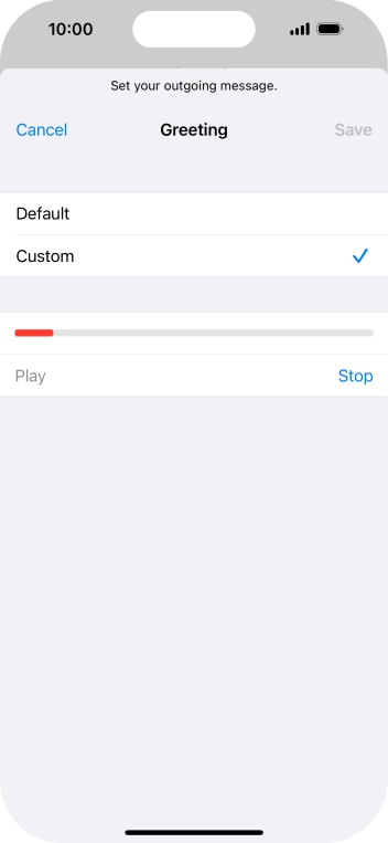 Press Stop to stop recording.