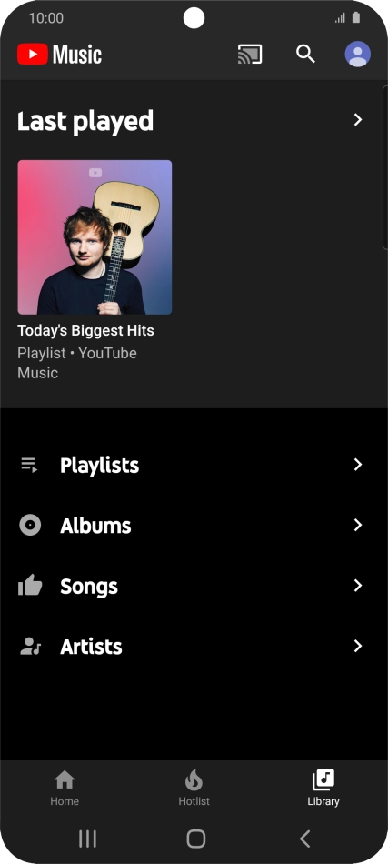 Press the required category.