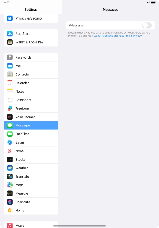 Press the indicator next to 