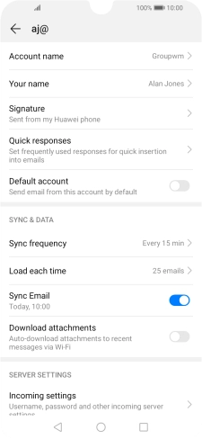 Press Account name and key in the required name.