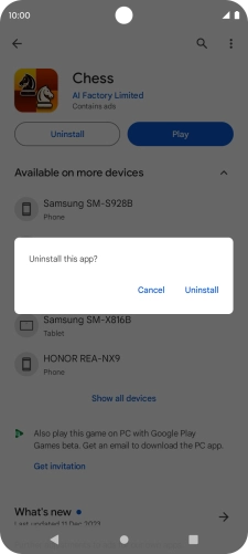 Press Uninstall.